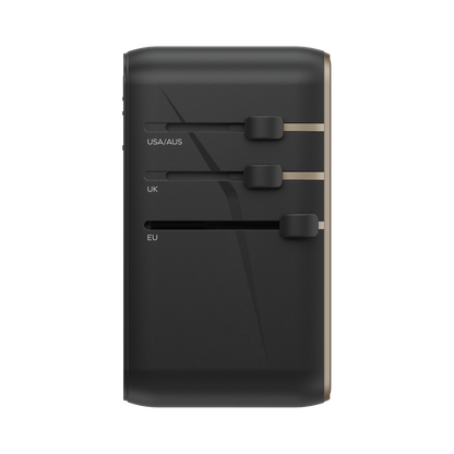 1-World Universal 4-Port Travel GaN Charger 120W + USB-C Cable