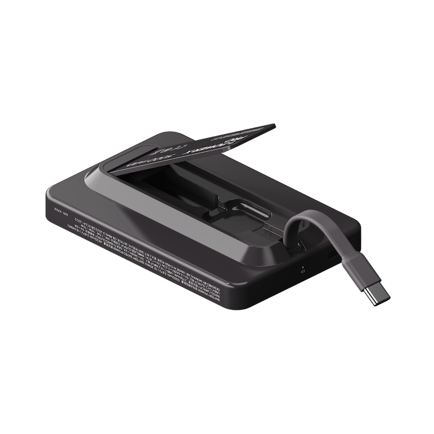 1-Power X Pro Magnetic Wireless Power Bank 5000mAh With Built-In USB-C Cable