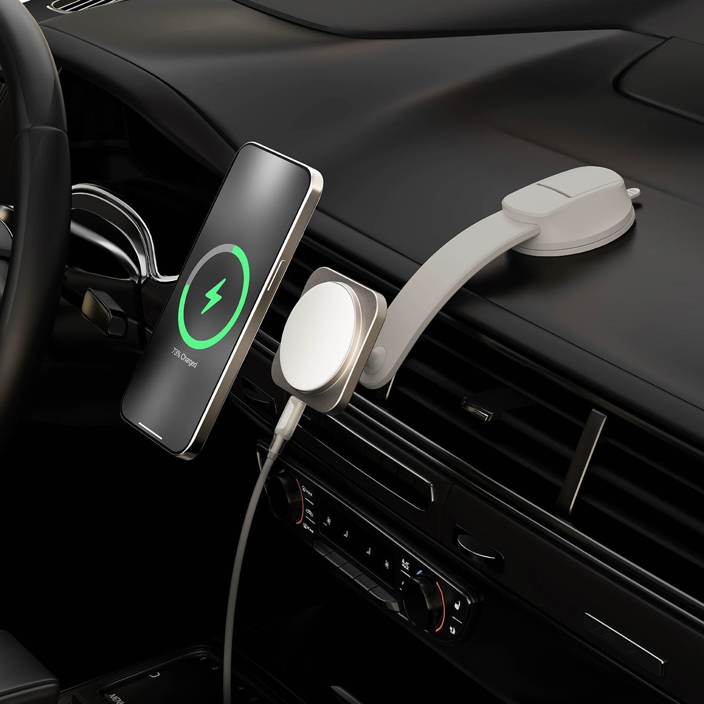 Q2.Mag Qi2 Magnetic Wireless Charging Car Mount 15W