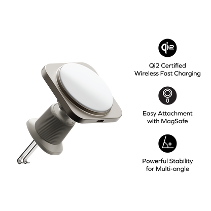 Q2.Mag Qi2 Magnetic Wireless Charging Car Mount 15W