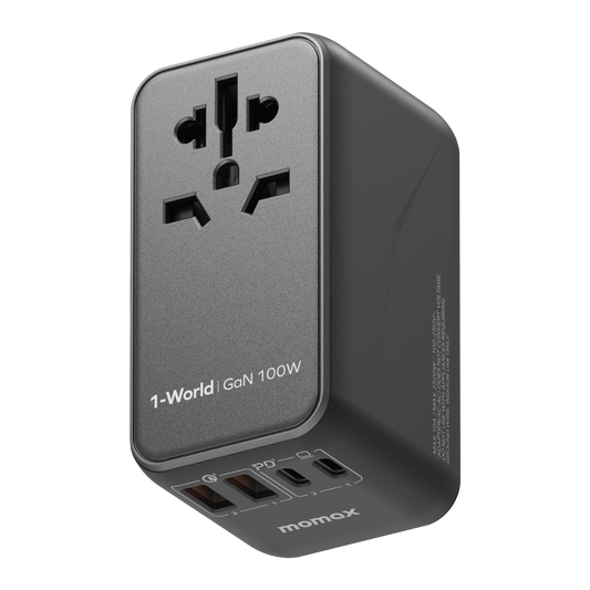 1-World Universal 4-Port Travel GaN Charger 100W