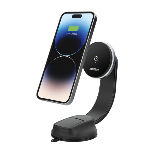 Q.Mag Mount5 Magnetic Wireless Charging Suction Cup Car Mount 15W
