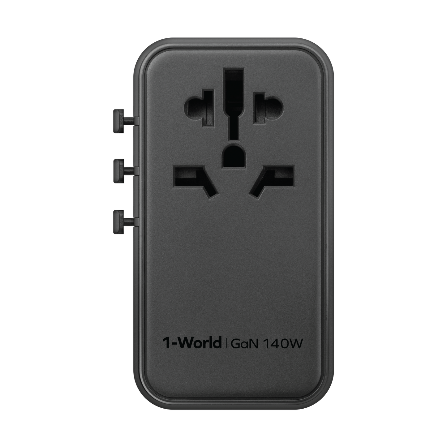 1-World Universal 4-Port Travel GaN Charger 140W + USB-C Cable