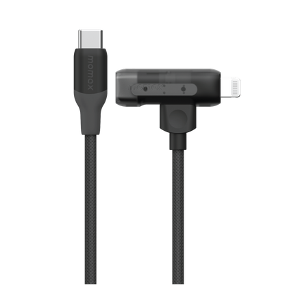 1-Link Flow Duo USB-C to USB-C & Lightning Braided Cable 60W 1.5m