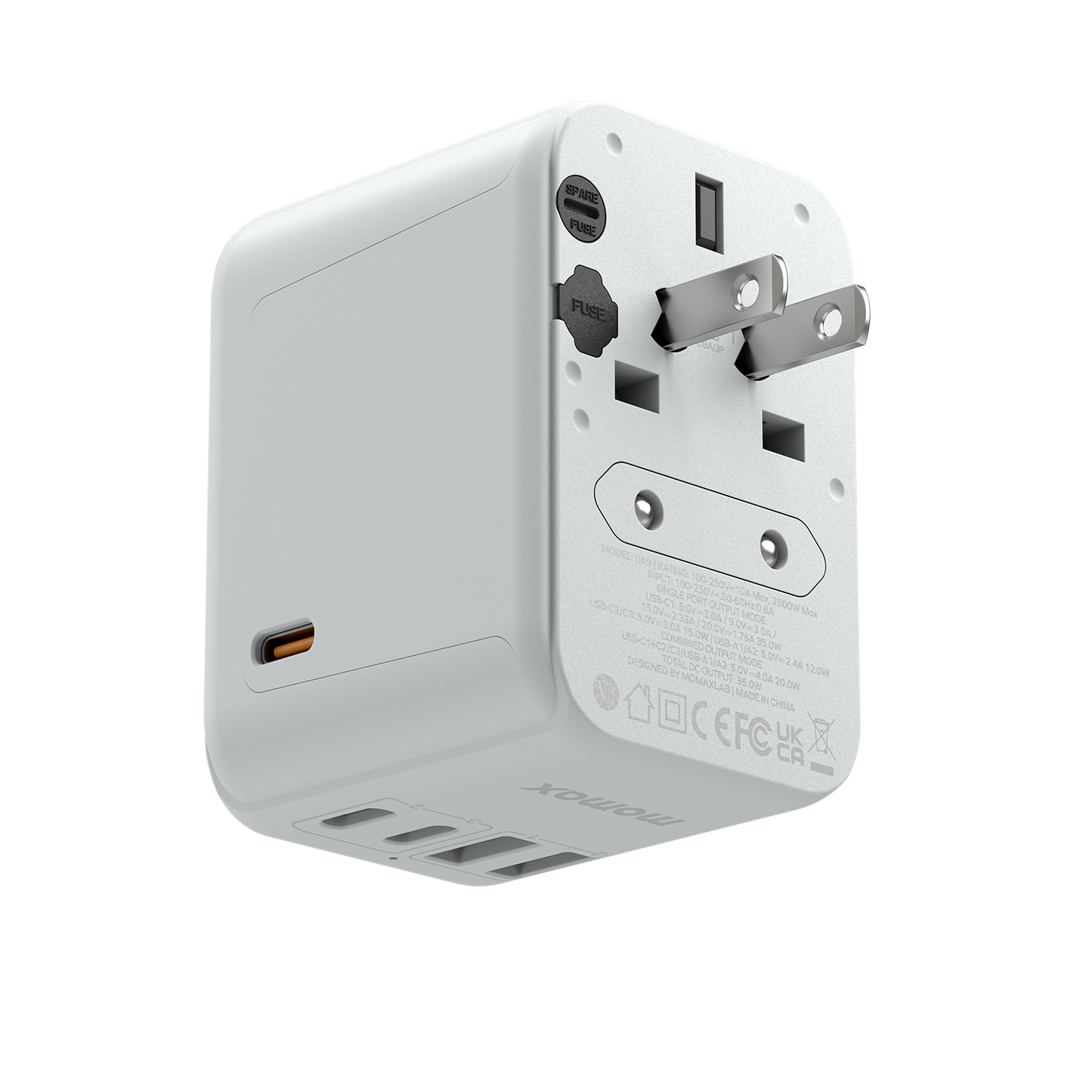 1-World 5-Port Travel Charger 35W