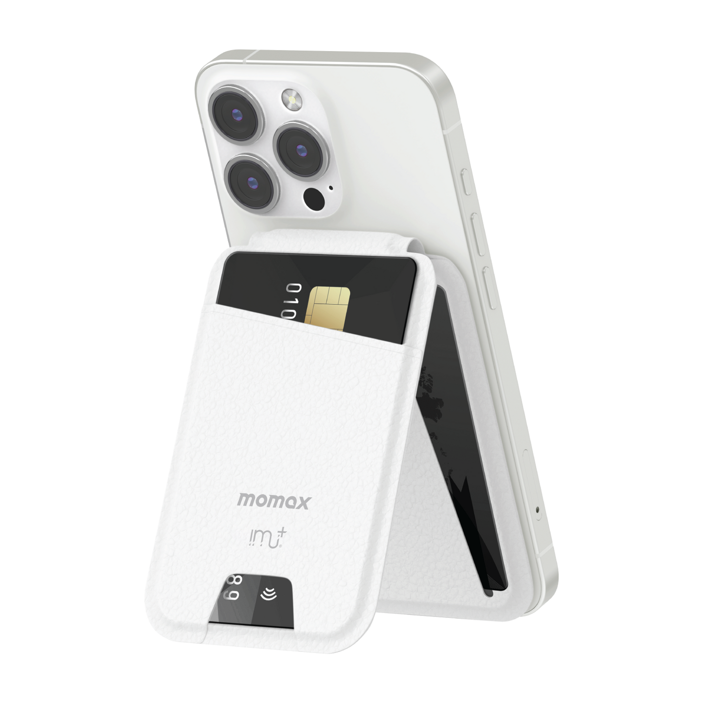 1-Wallet Vegan Leather Magnetic Card Holder with Stand