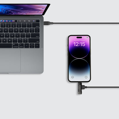 1-Link Flow Duo USB-C to USB-C & Lightning Braided Cable 60W 1.5m