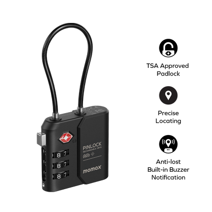 PinLock Find My Locator with TSA Padlock