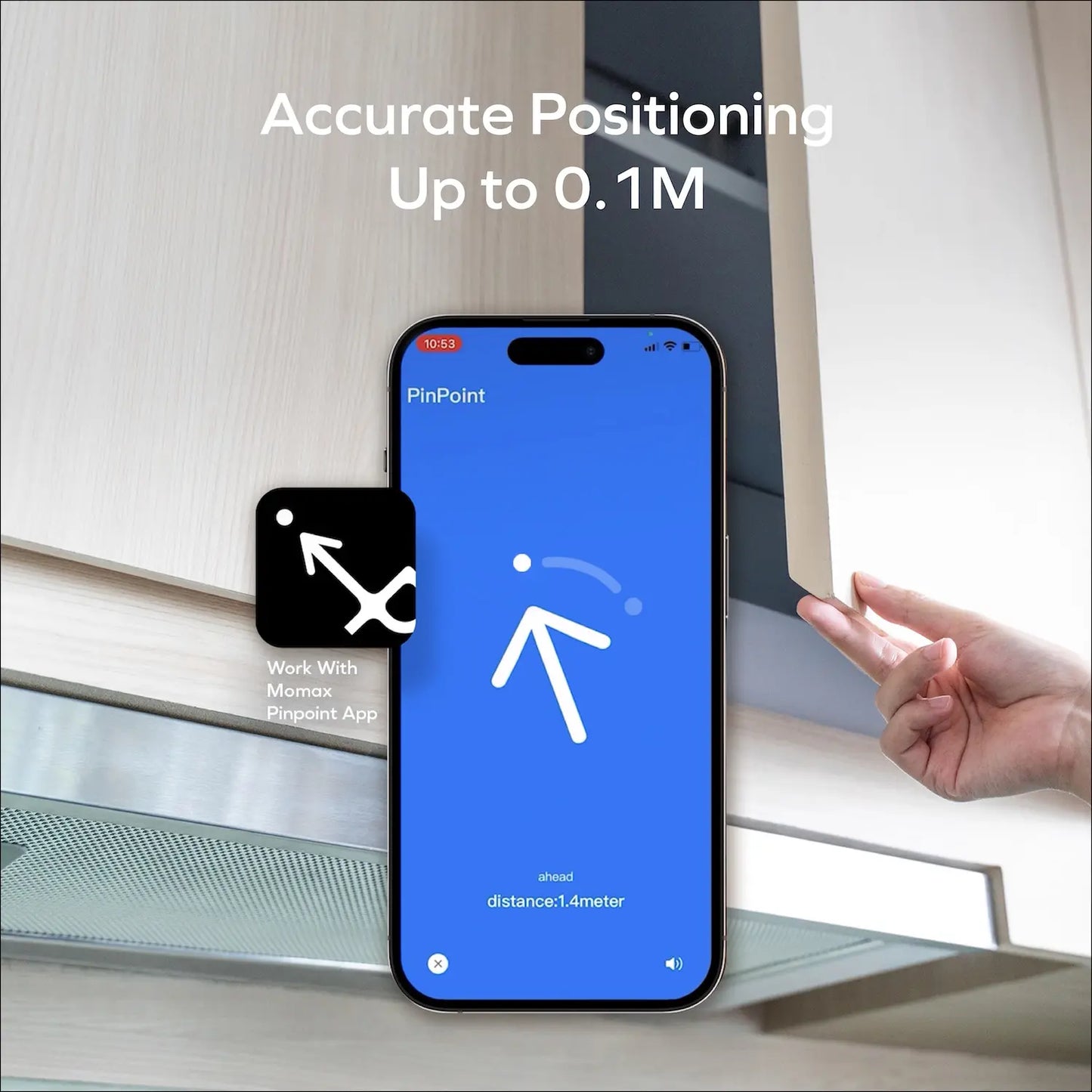 PinCard Ultra Rechargeable Find My Locator with UWB