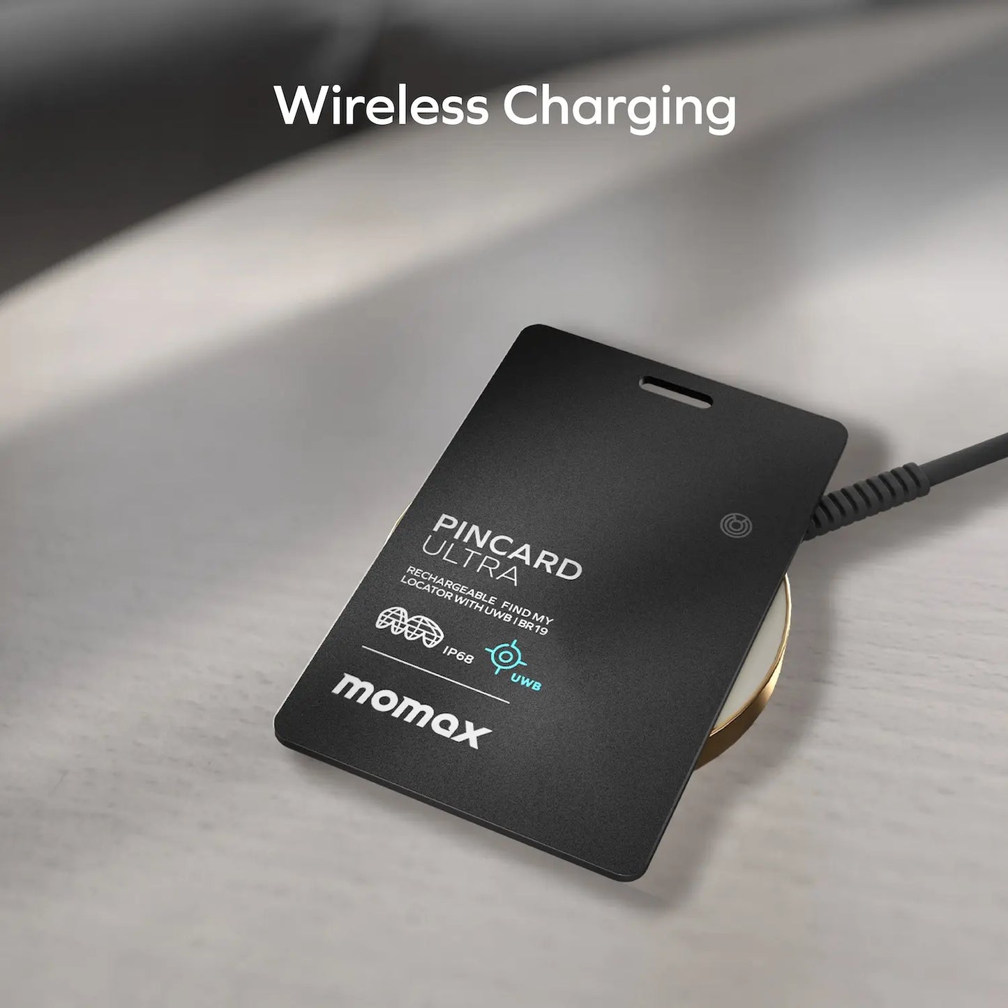 PinCard Ultra Rechargeable Find My Locator with UWB