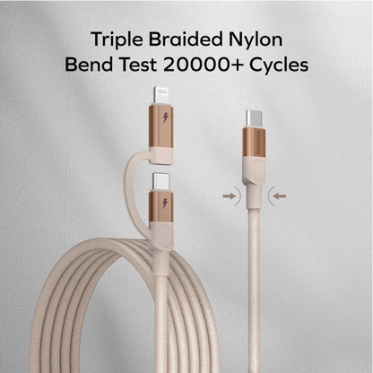 Mag.Link Duo Magnetic USB-C to USB-C & Lightning Cable 60W Up to 2m