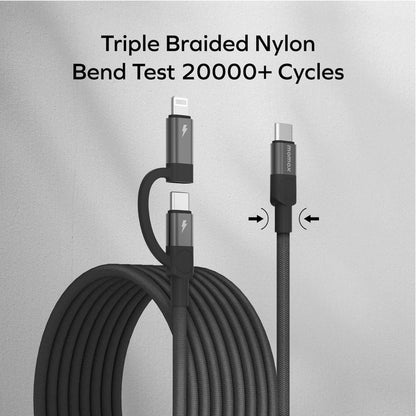 Mag.Link Duo Magnetic USB-C to USB-C & Lightning Cable 60W Up to 2m