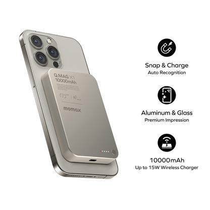 Q.Mag X1 Magnetic Wireless Power Bank 10000mAh - Gen 2
