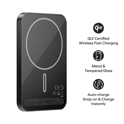 1-Power Q.Pass Qi2 Magnetic Wireless Power Bank 5000mAh