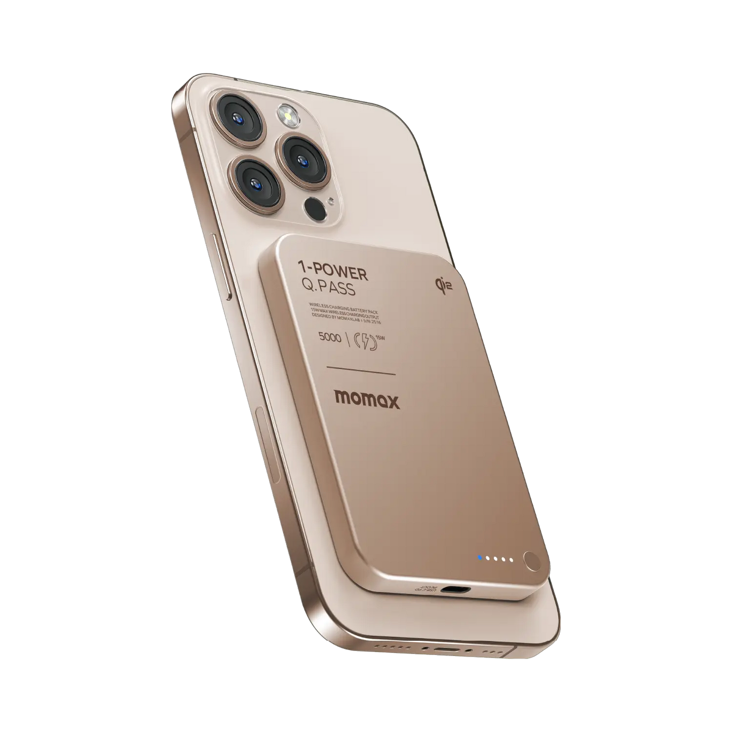 1-Power Q.Pass Qi2 Magnetic Wireless Power Bank 5000mAh