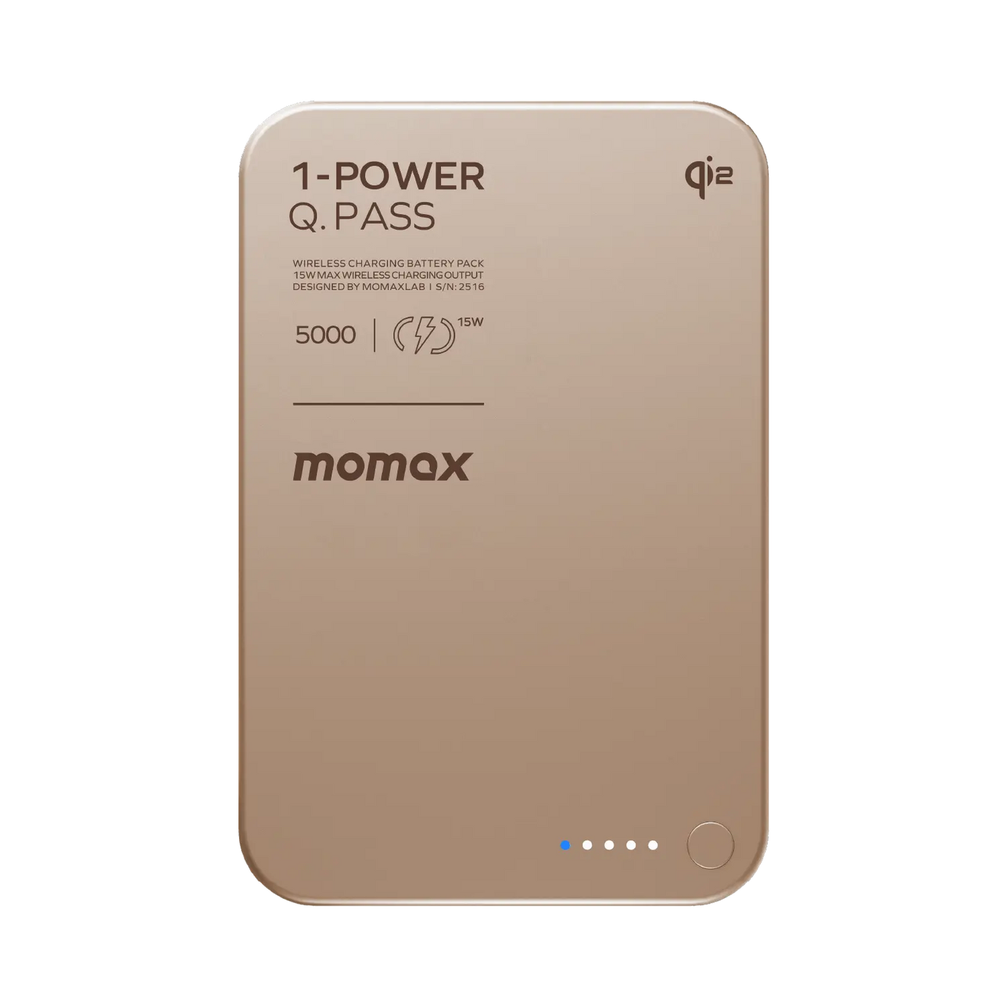 1-Power Q.Pass Qi2 Magnetic Wireless Power Bank 5000mAh