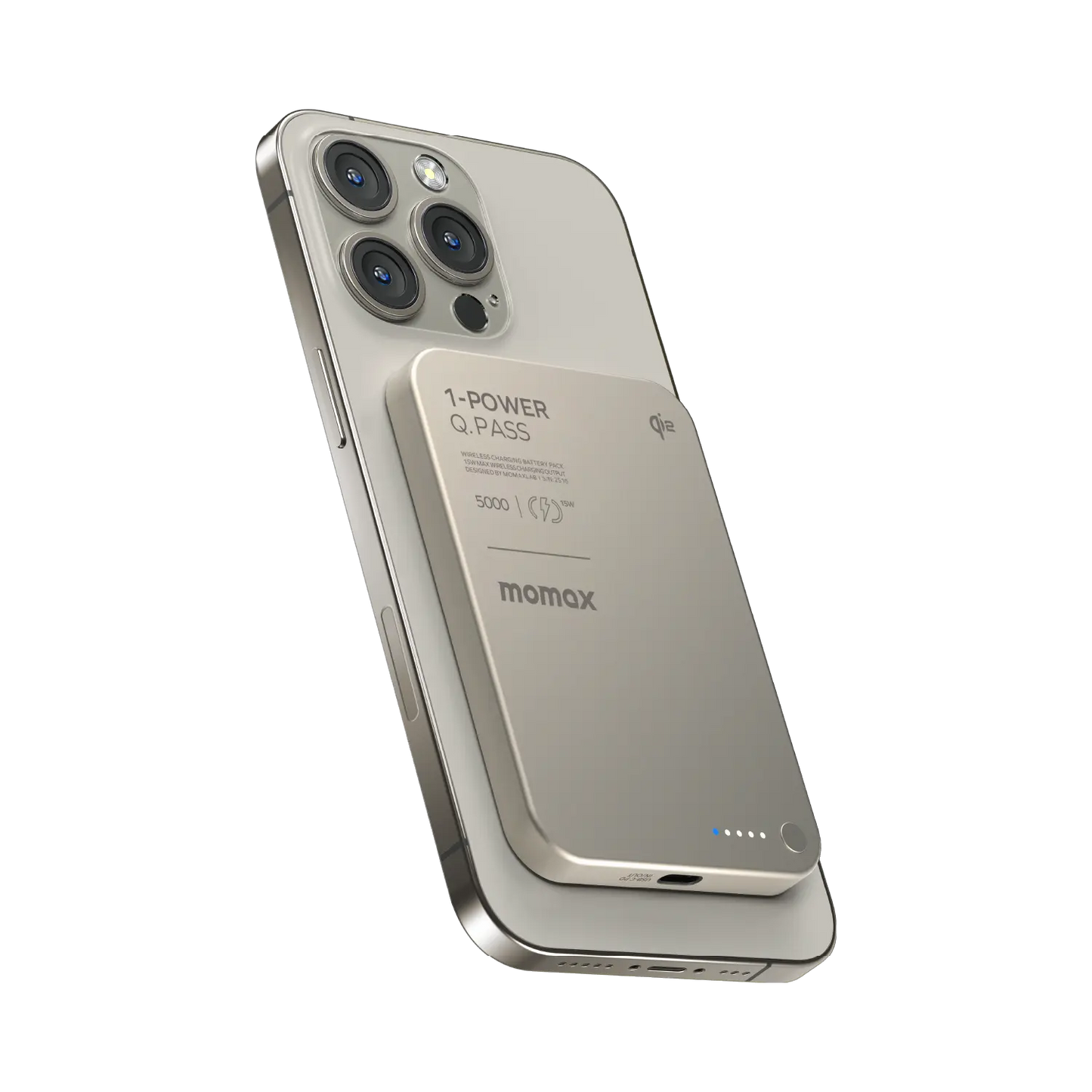 1-Power Q.Pass Qi2 Magnetic Wireless Power Bank 5000mAh