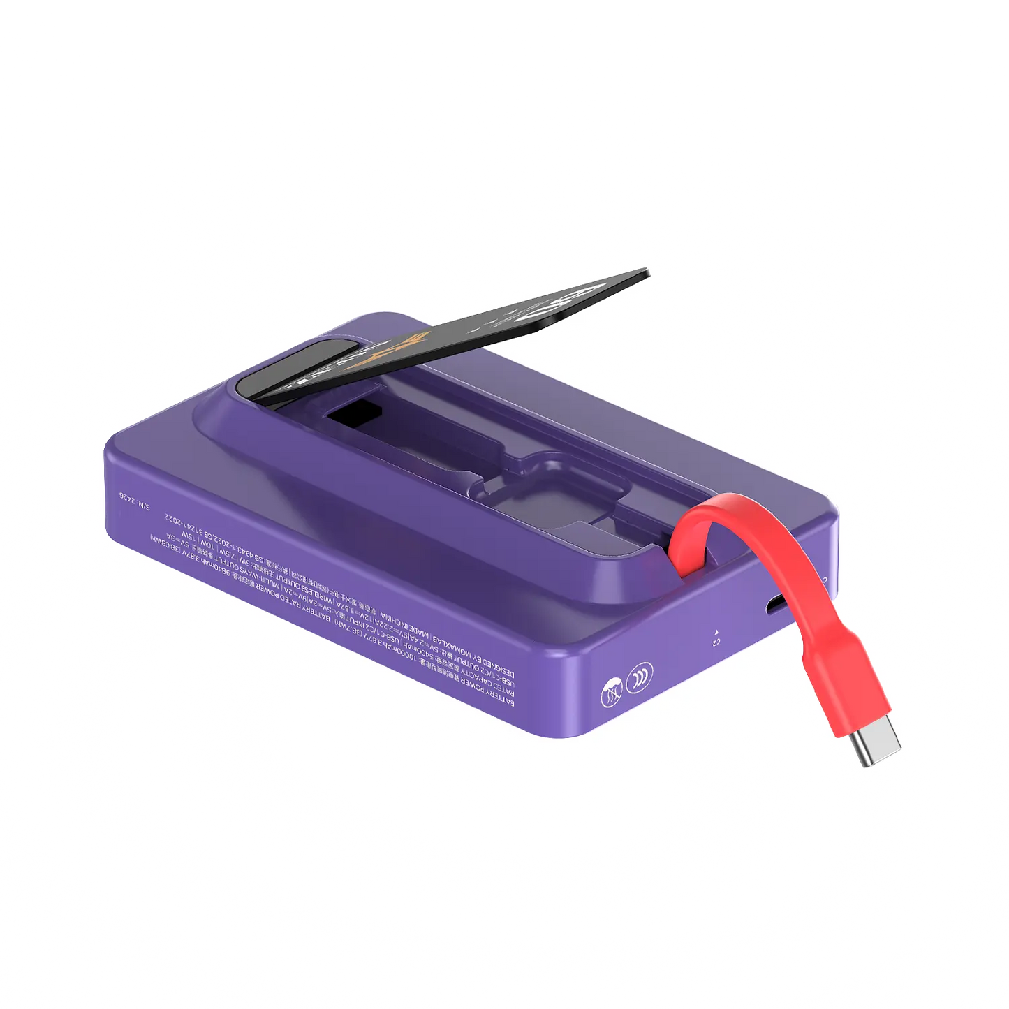 1-Power X Pro+ Magnetic Wireless Power Bank 10000mAh With Built-In USB-C Cable - Limited Edition