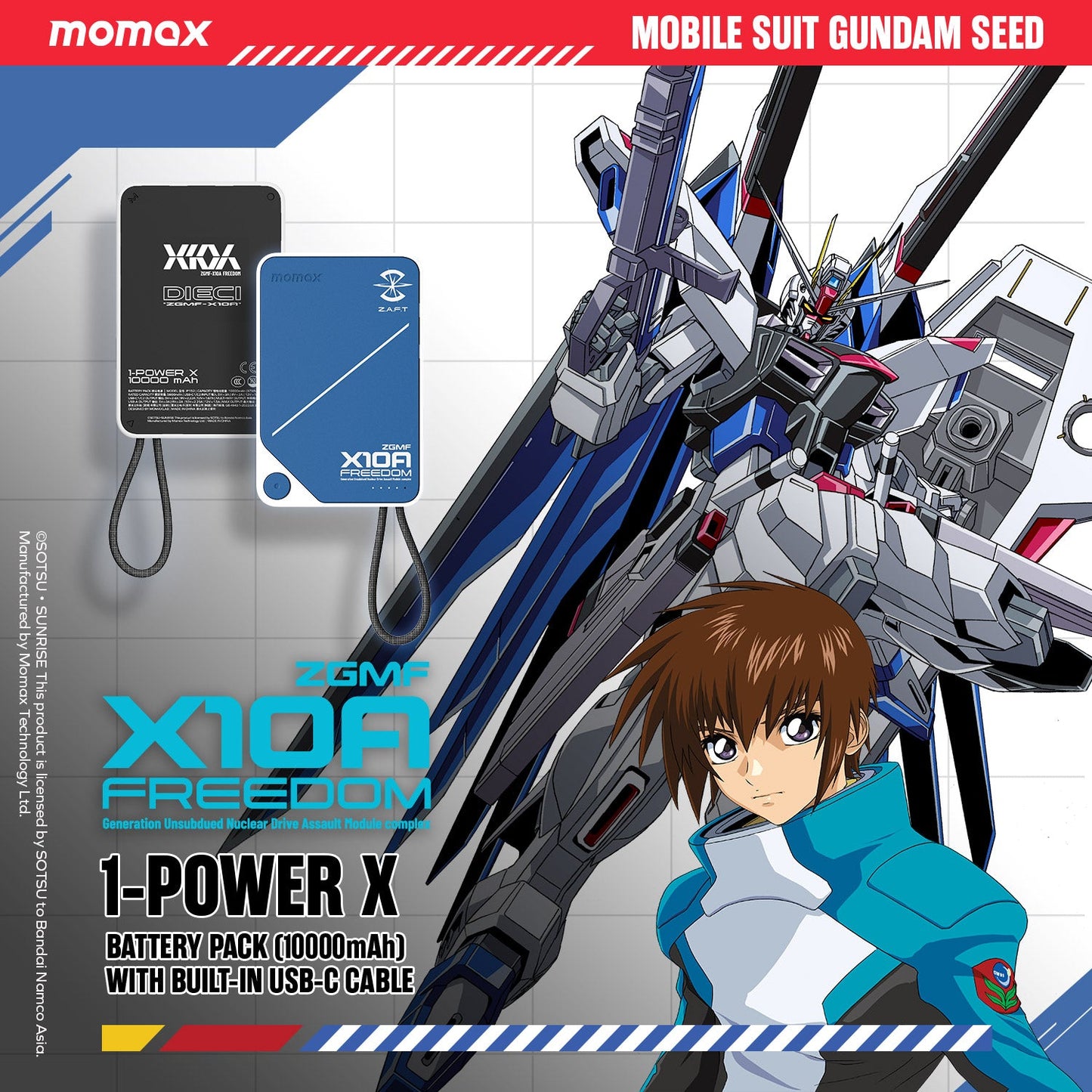 1-Power X Power Bank 10000mAh With Built-in USB-C Cable - Limited Edition