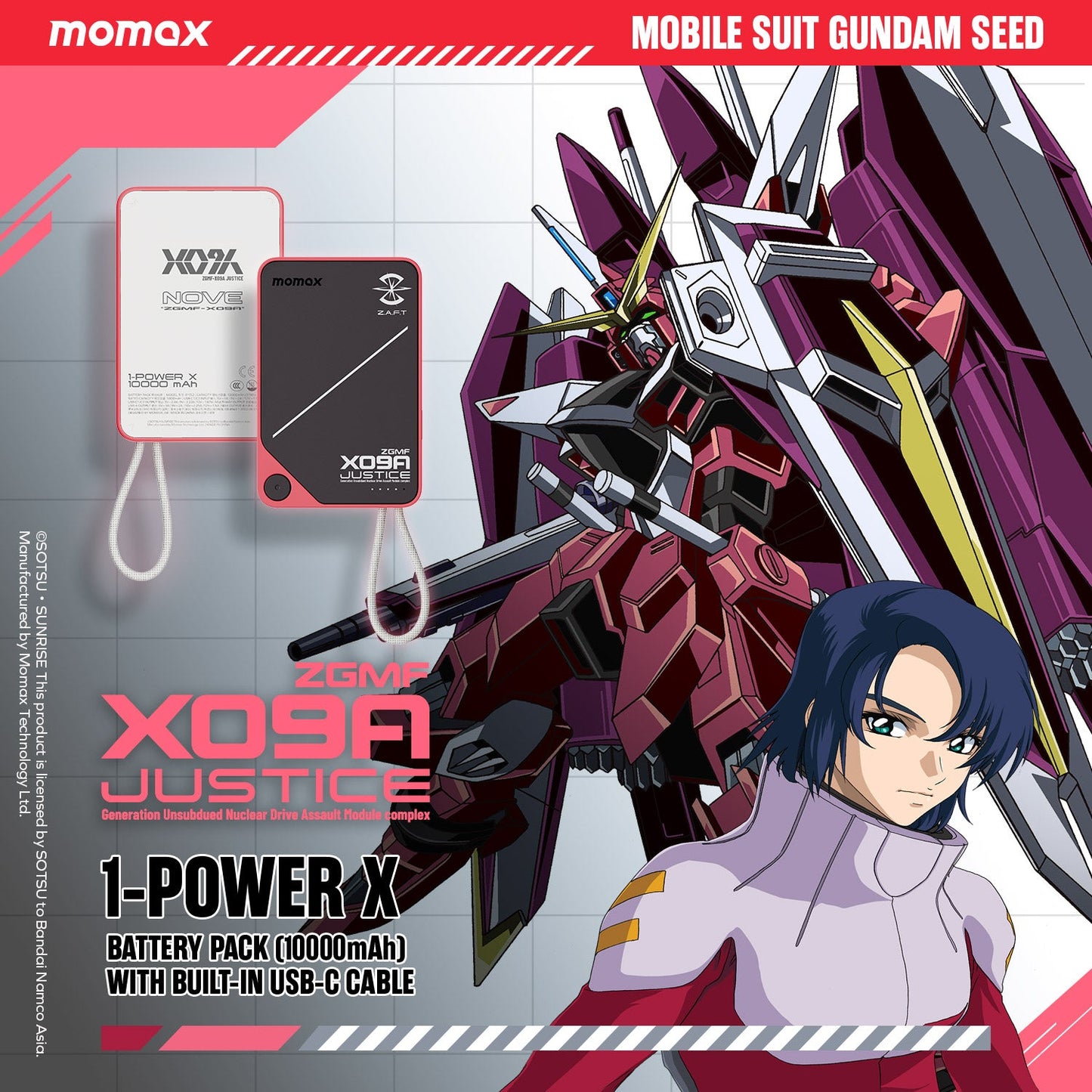 1-Power X Power Bank 10000mAh With Built-in USB-C Cable - Limited Edition