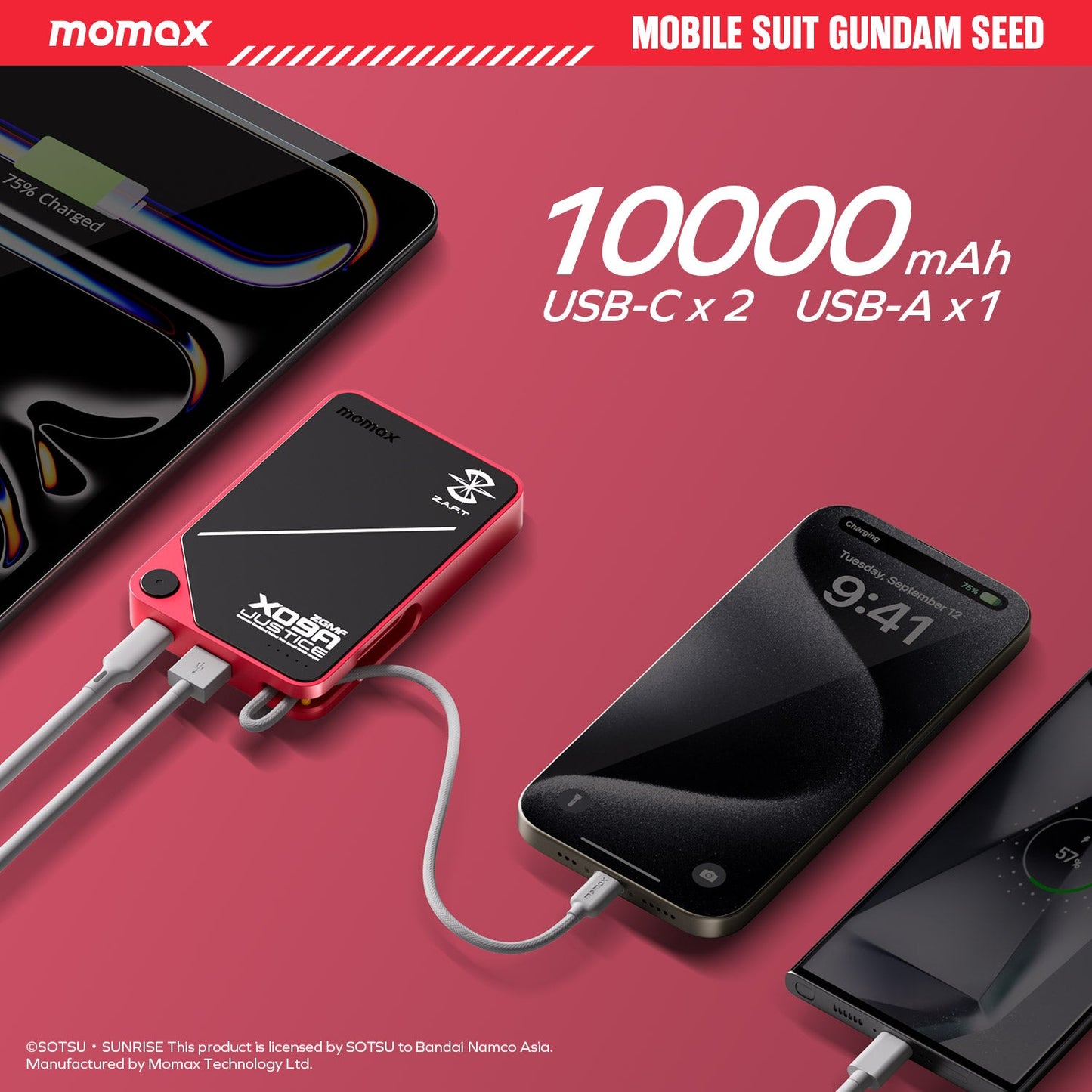 1-Power X Power Bank 10000mAh With Built-in USB-C Cable - Limited Edition