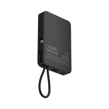 1-Power X Power Bank 10000mAh With Built-in USB-C Cable