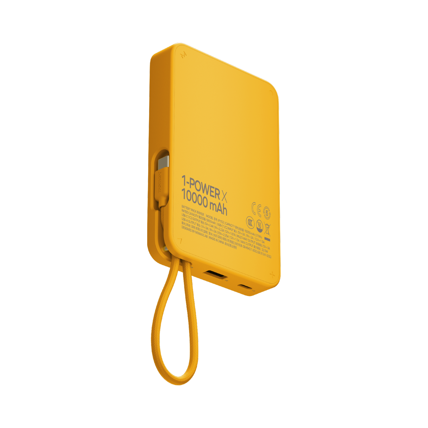 1-Power X Power Bank 10000mAh With Built-in USB-C Cable