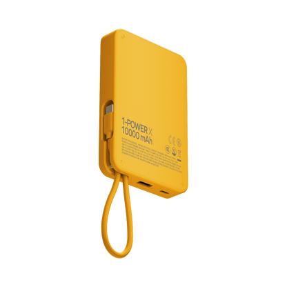 1-Power X Power Bank 10000mAh With Built-in USB-C Cable