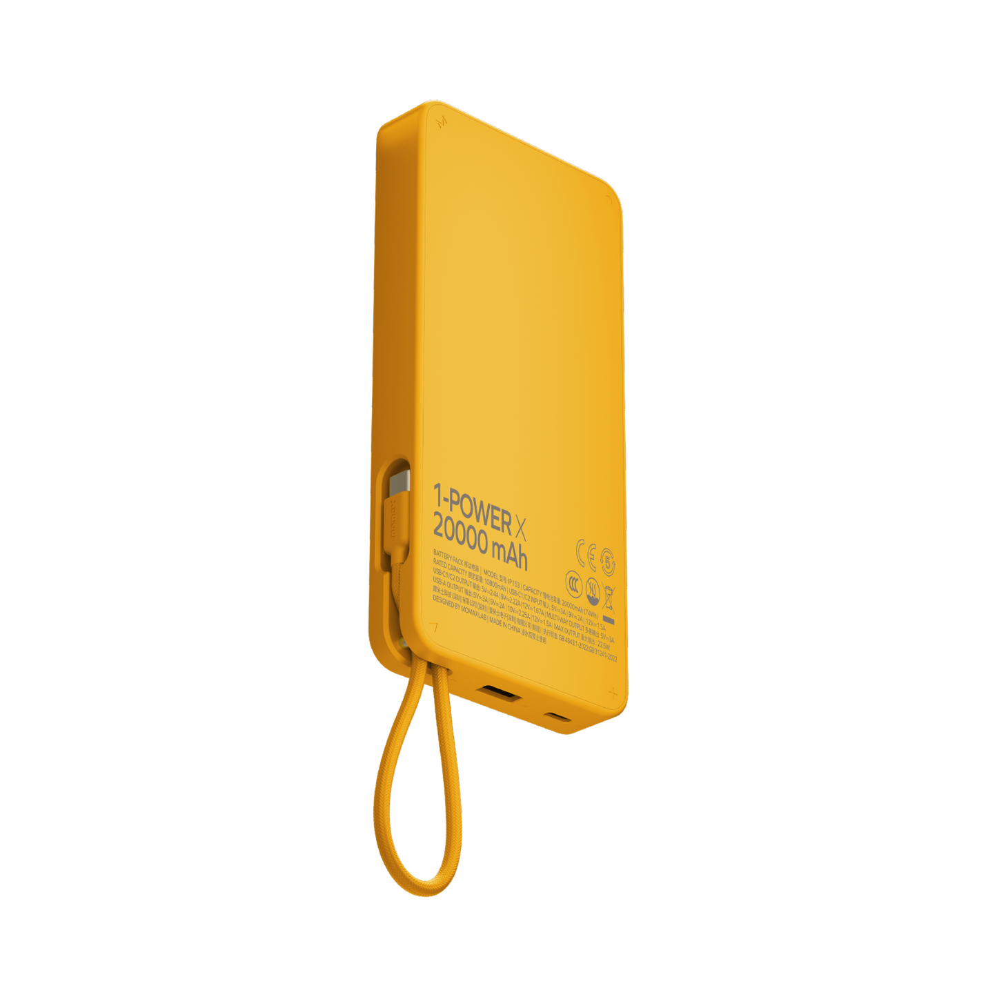 1-Power X Power Bank 20000mAh With Built-In USB-C Cable