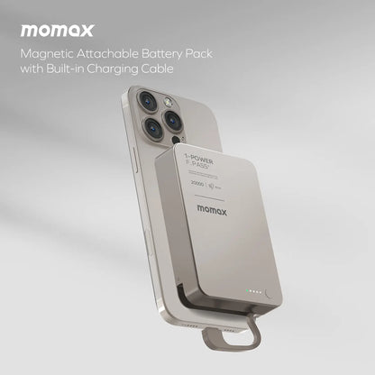 1-Power F.Pass⁺ 20000mAh Battery Pack with Built-in Cable and Magnetic Attachment