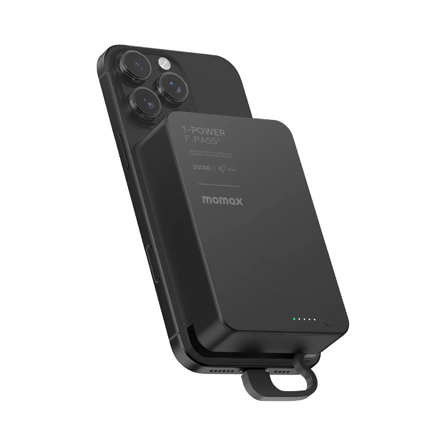 1-Power F.Pass⁺ 20000mAh Battery Pack with Built-in Cable and Magnetic Attachment
