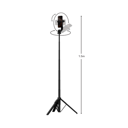 1-Snap Pole Magnetic Tripod Selfie Stick with Wireless Remote