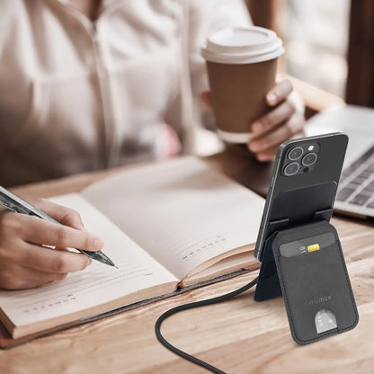 1-Wallet Magnetic Card Holder with Adjustable Stand