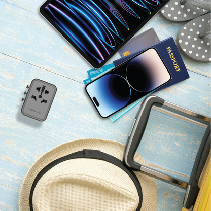 1-World 3-Port Travel Charger 20W