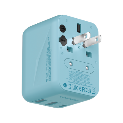 1-World 3-Port Travel Charger 20W