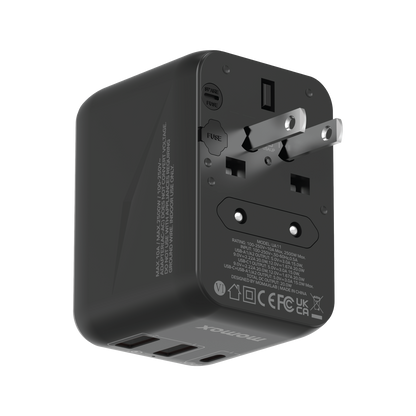 1-World 3-Port Travel Charger 20W
