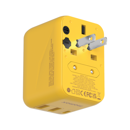 1-World 3-Port Travel Charger 20W