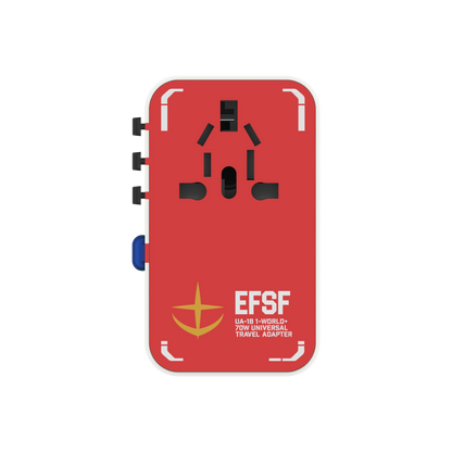 1-World+ 3-Port Travel GaN Charger With Built-in USB-C Cable 70W - Limited Edition