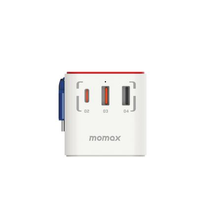 1-World+ 3-Port Travel GaN Charger With Built-in USB-C Cable 70W - Limited Edition