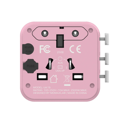 1-World Universal Travel Charger with Dual AC