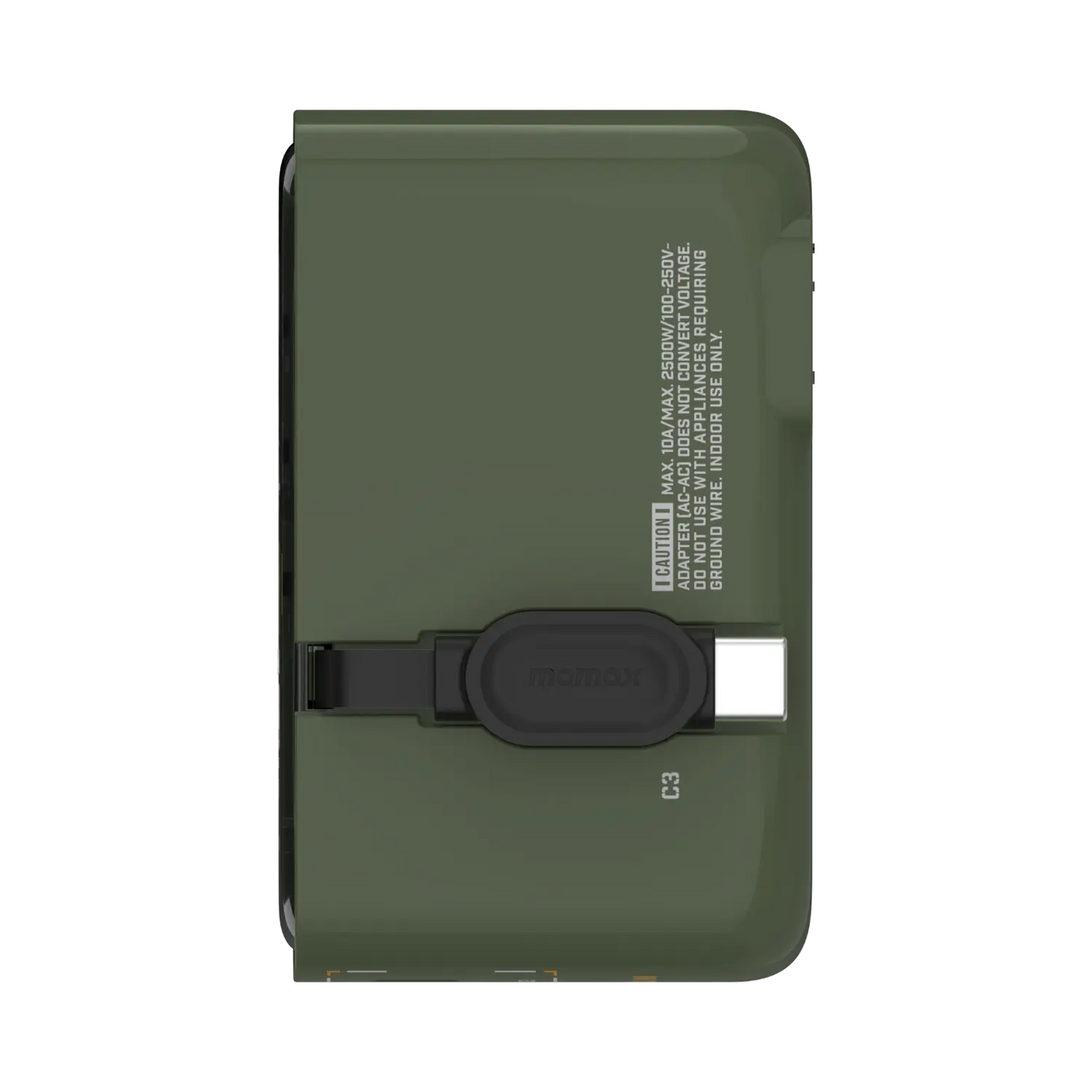1-World+ Flow 4-Port Travel Charger With Built-In USB-C Cable 35W - Limited Edition