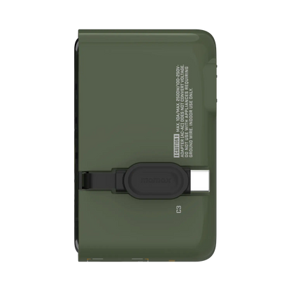 1-World+ Flow 4-Port Travel Charger With Built-In USB-C Cable 35W - Limited Edition