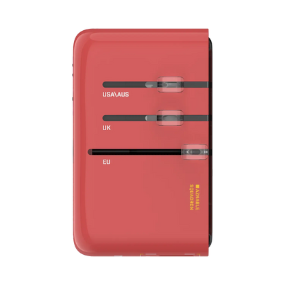 1-World+ Flow 4-Port Travel Charger With Built-In USB-C Cable 35W - Limited Edition