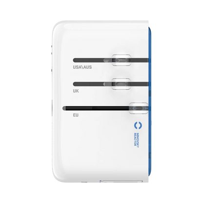 1-World+ Flow 4-Port Travel Charger With Built-In USB-C Cable 35W - Limited Edition