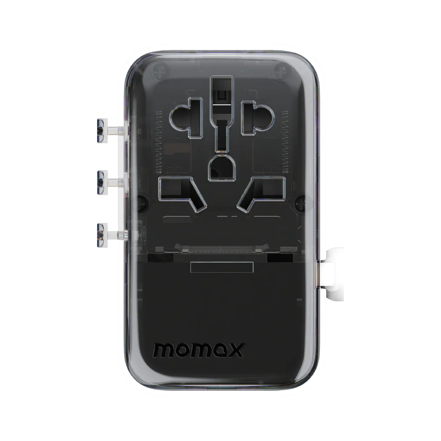 1-World+ Flow 4-Port Travel Charger With Built-In USB-C Cable 35W - Yuet Tung