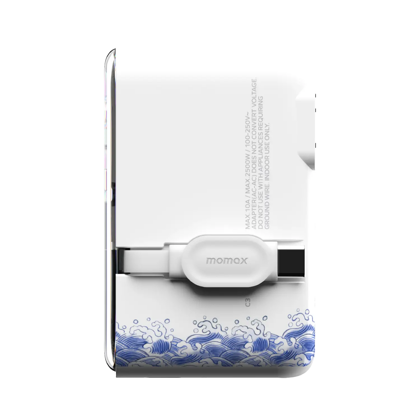 1-World+ Flow 4-Port Travel Charger With Built-In USB-C Cable 35W - Yuet Tung