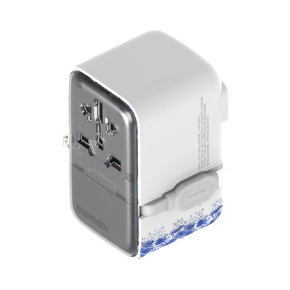 1-World+ Flow 4-Port Travel Charger With Built-In USB-C Cable 35W - Yuet Tung