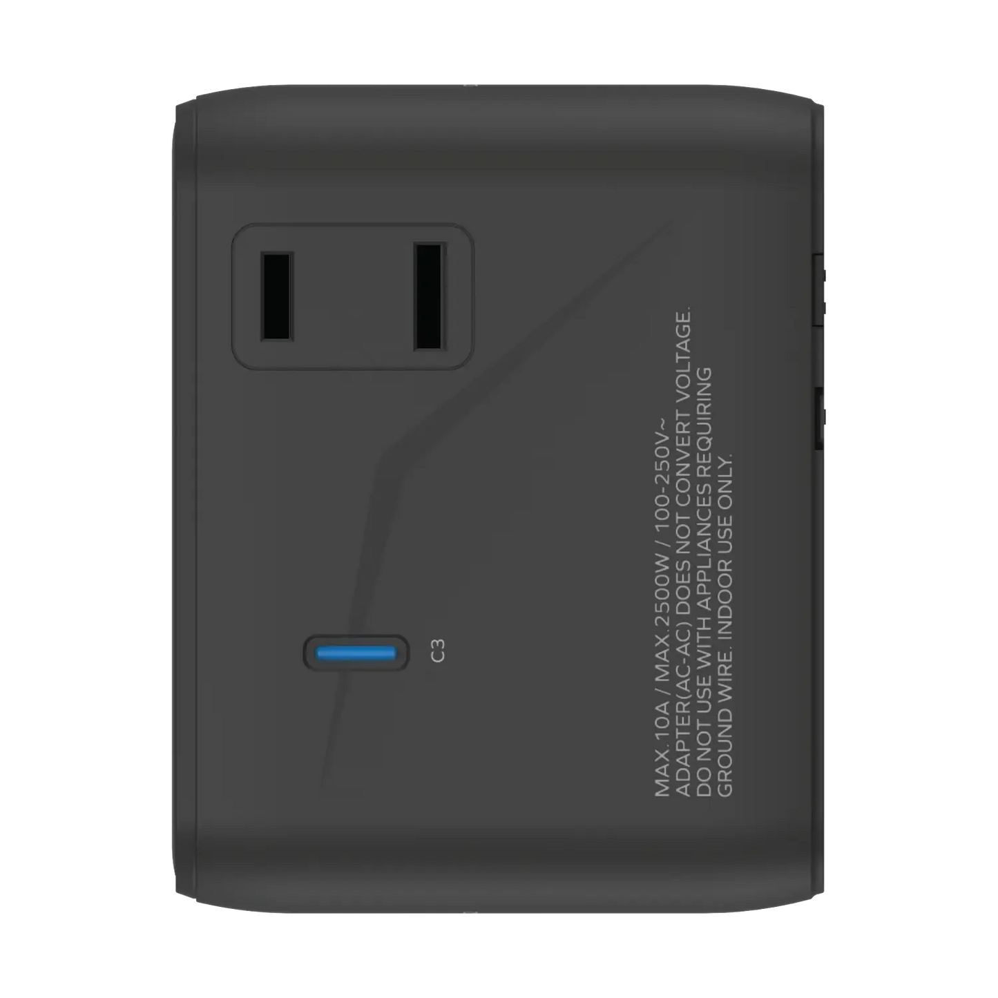 1-World² 5-Port Mini Universal Travel GaN Charger 70W with Dual AC