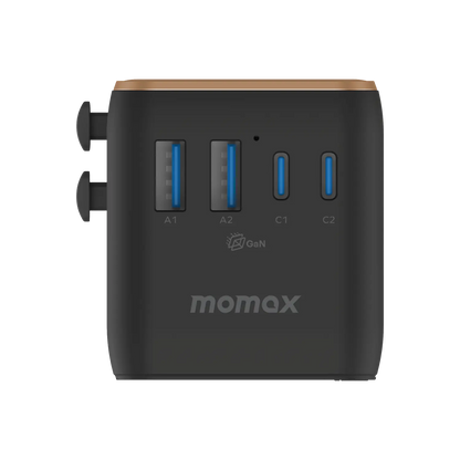 1-World² 5-Port Mini Universal Travel GaN Charger 70W with Dual AC