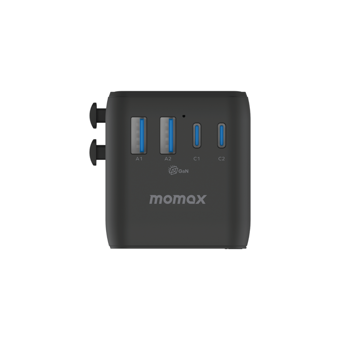 1-World² Universal 4-Port Travel GaN Charger 100W with Dual AC